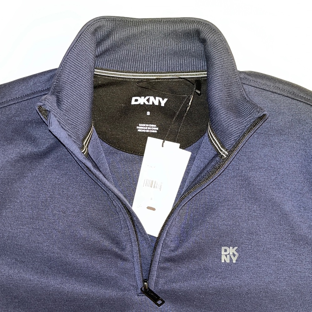 DKNY Midnight Blue Quarter-Zip Sweater